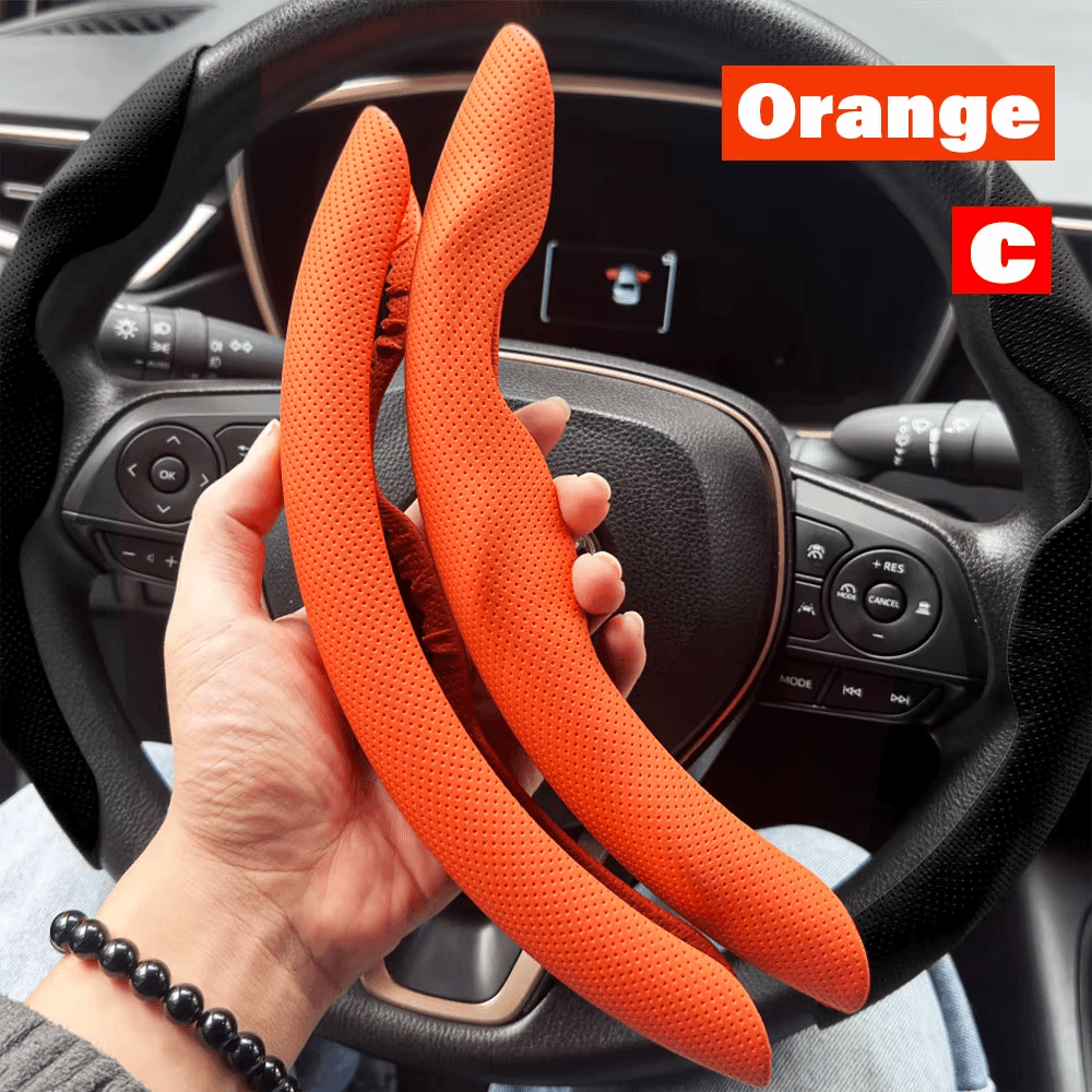 2PCS Car Steering Wheel Cover Warm Winter 38Cm round Steery Wheel Universa Gloss