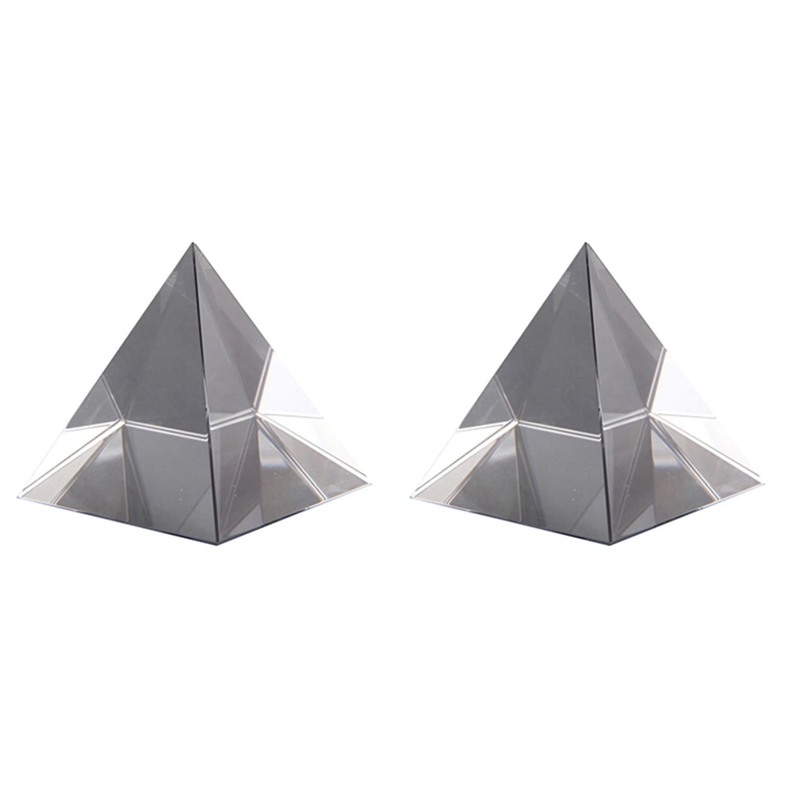 2X Prism Optical Glass Pyramid 40mm High Rectangular Polyhedron Suitable3479