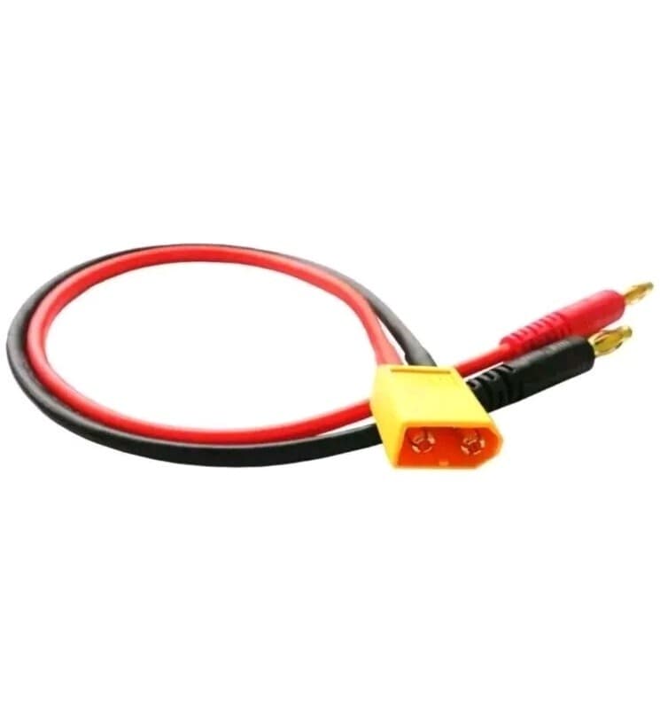 4mm banana plugs to X60 adapter lead for lipo and imax chargers and more
