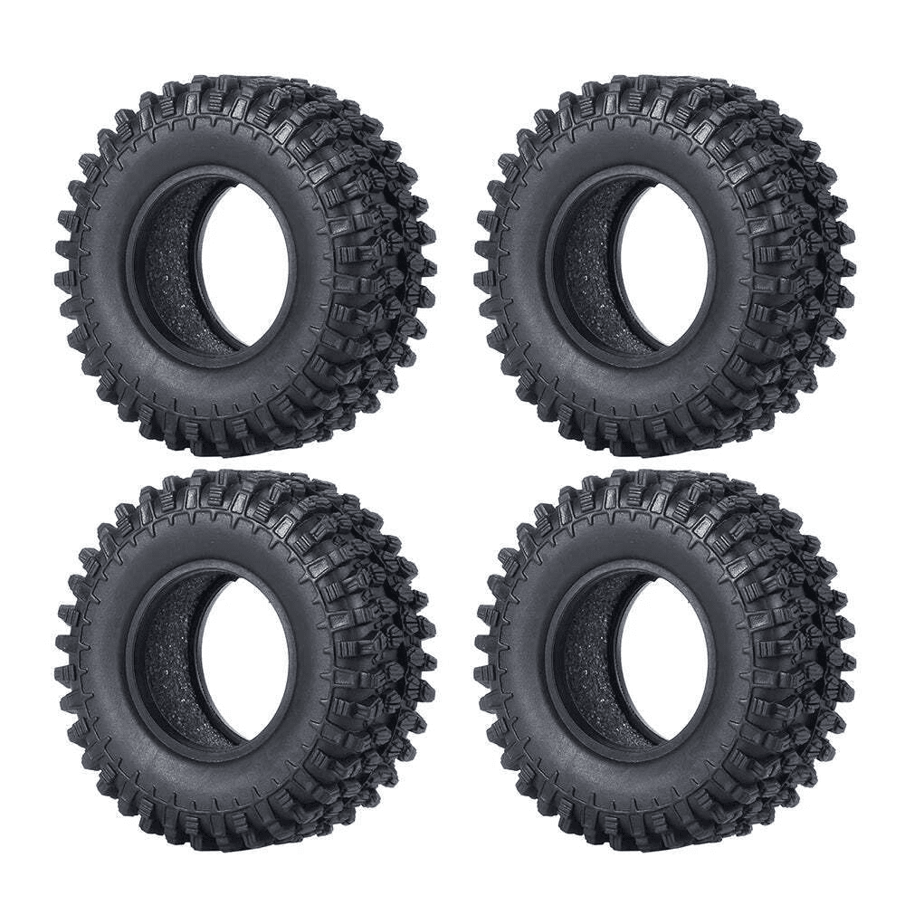 YEAHRUN 1.0\" RC Tires 50/54/58/62/64/65mm for TRX-4M SCX24 1/24 Cars