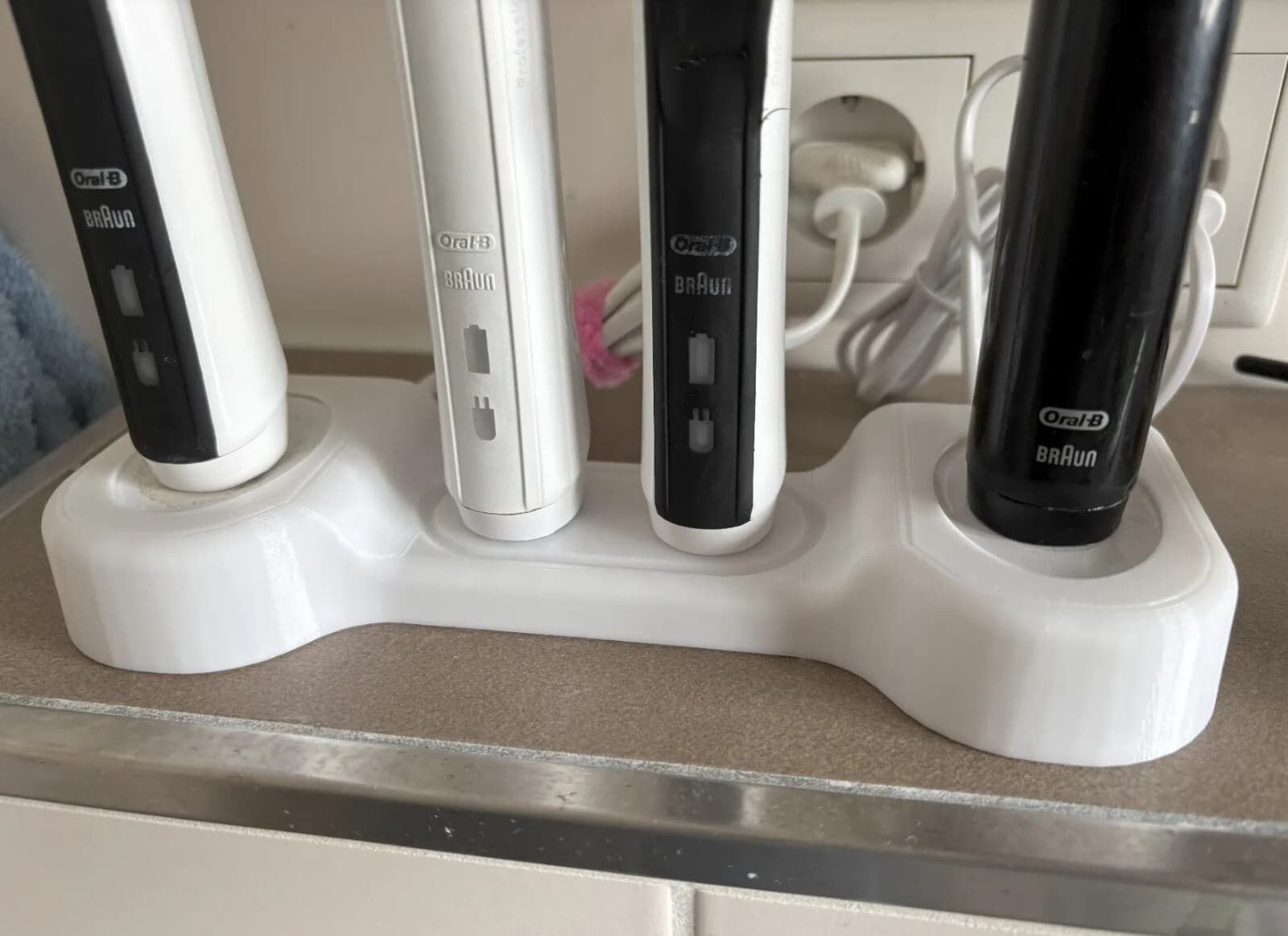 Oral-B Toothbrush Charger Holder | Sturdy Station for 4 OralB Electric Toothbrus