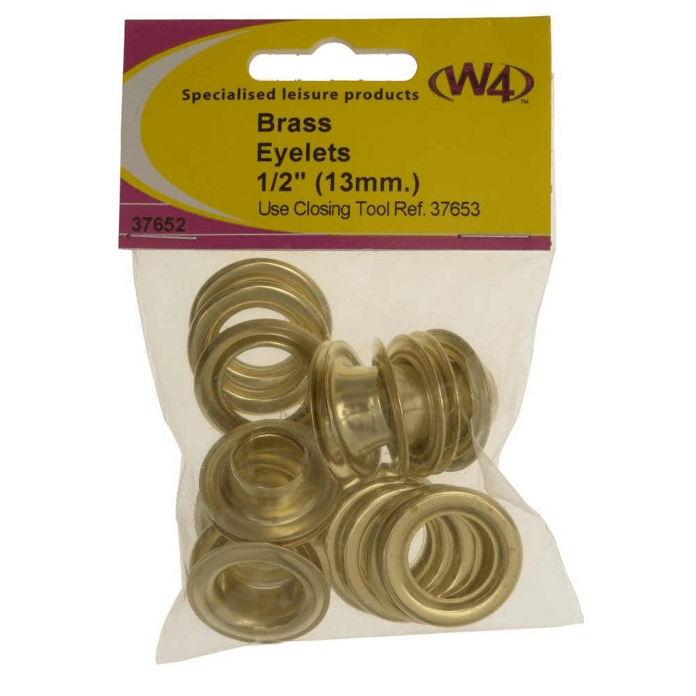 W4 BRASS EYELETS 1/2\" 13MM X10 CARAVAN CAMPING TENT COVER AWNING PARTS 37652
