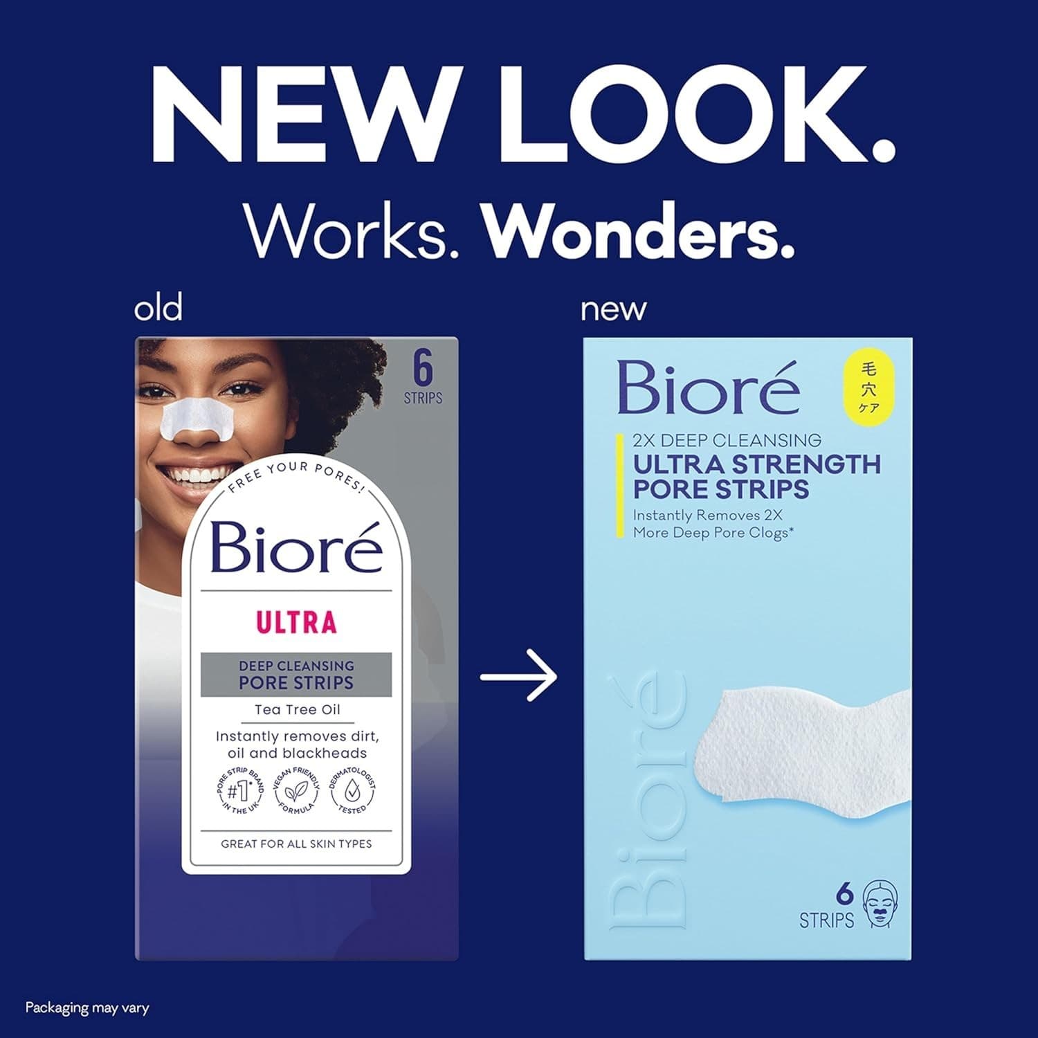Biore Ultra Pore Strips with Glycerin| Package May Vary| 6 Count (Pack of 1)