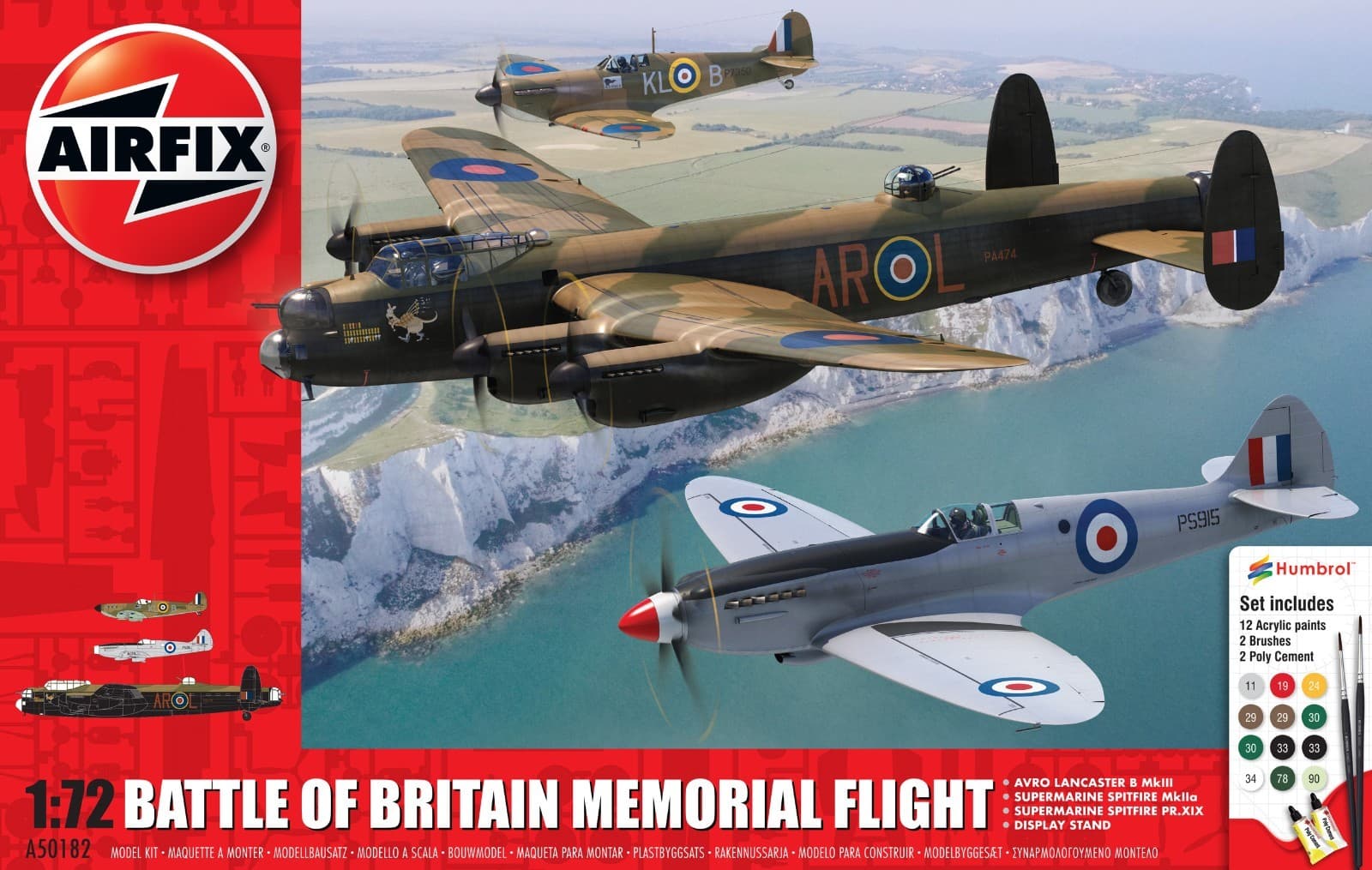 New Airfix A50182 1:72nd  Scale Battle of Britain Memorial Flight Gift Set.