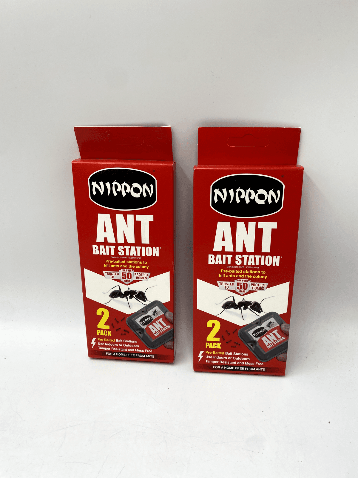 2 x Nippon Ant Stop Killer Bait stations Destroys Ants and Nests Indoor Outdoor