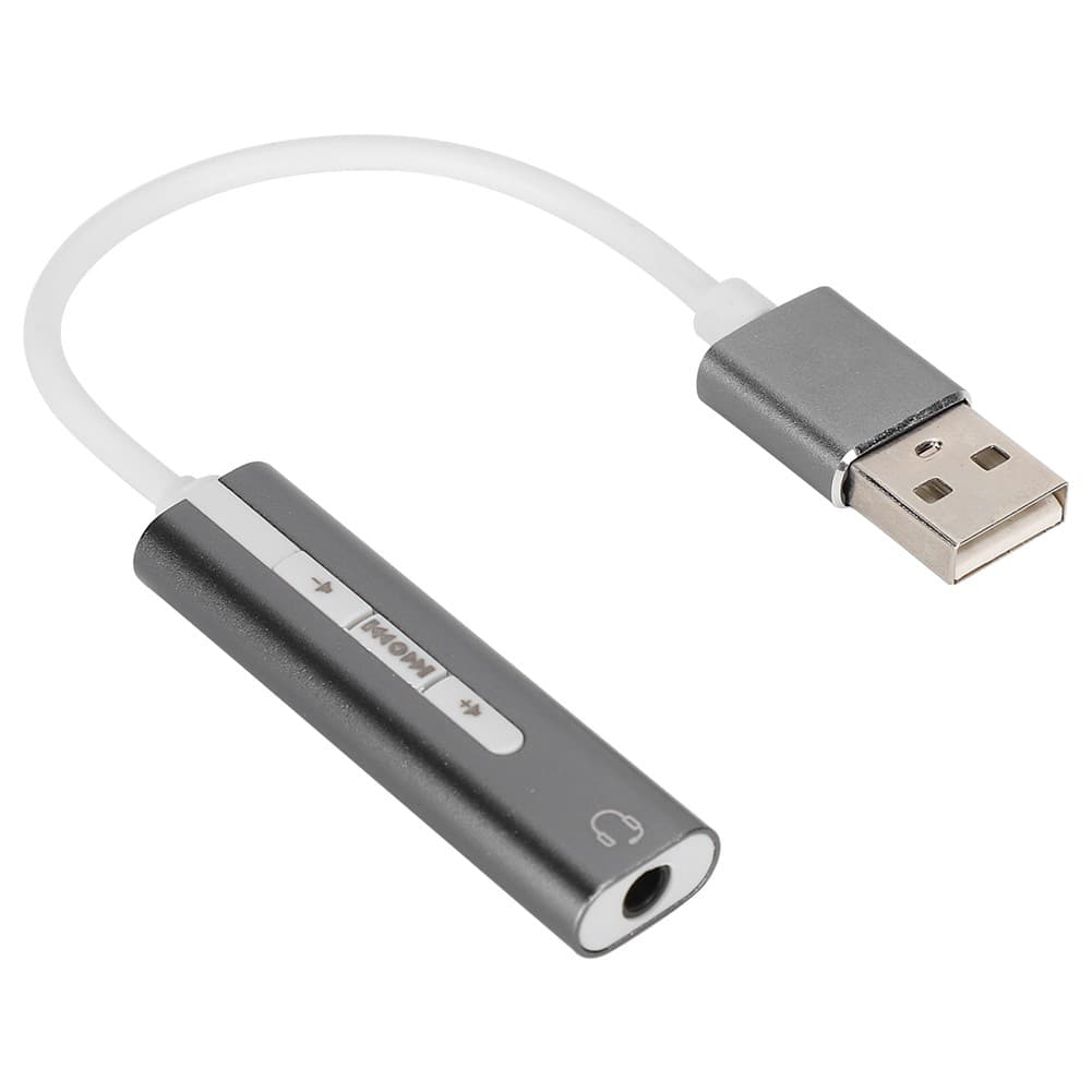 USB Sound Card Aluminium Alloy External Computer Audio Card For All Computer view 2