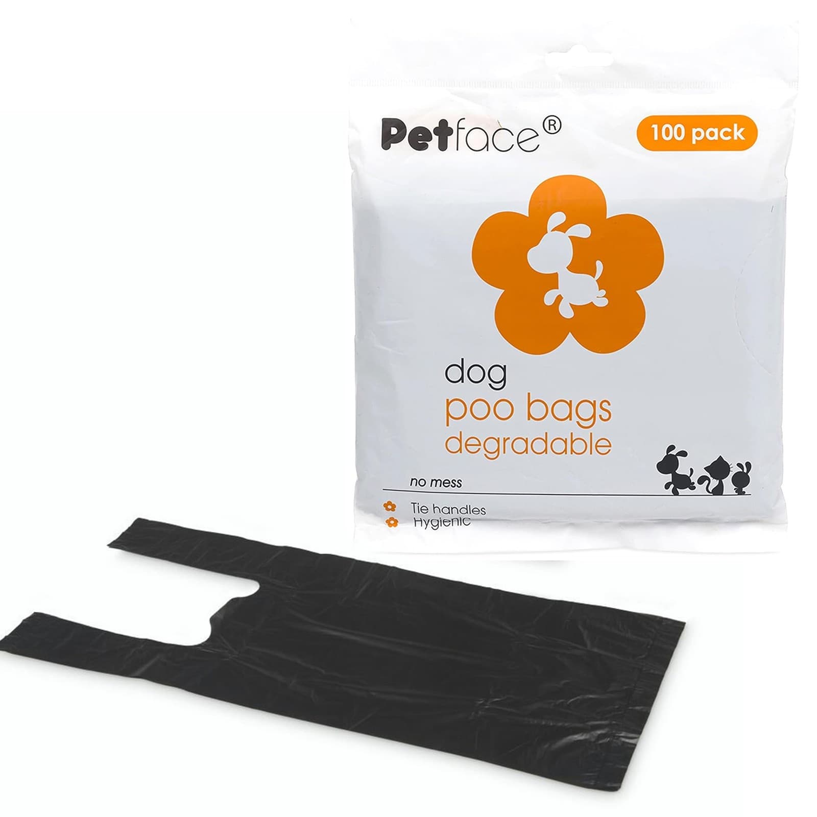 Petface No Mess Degradable Poop 100 count (Pack of 1)| 100 Bags