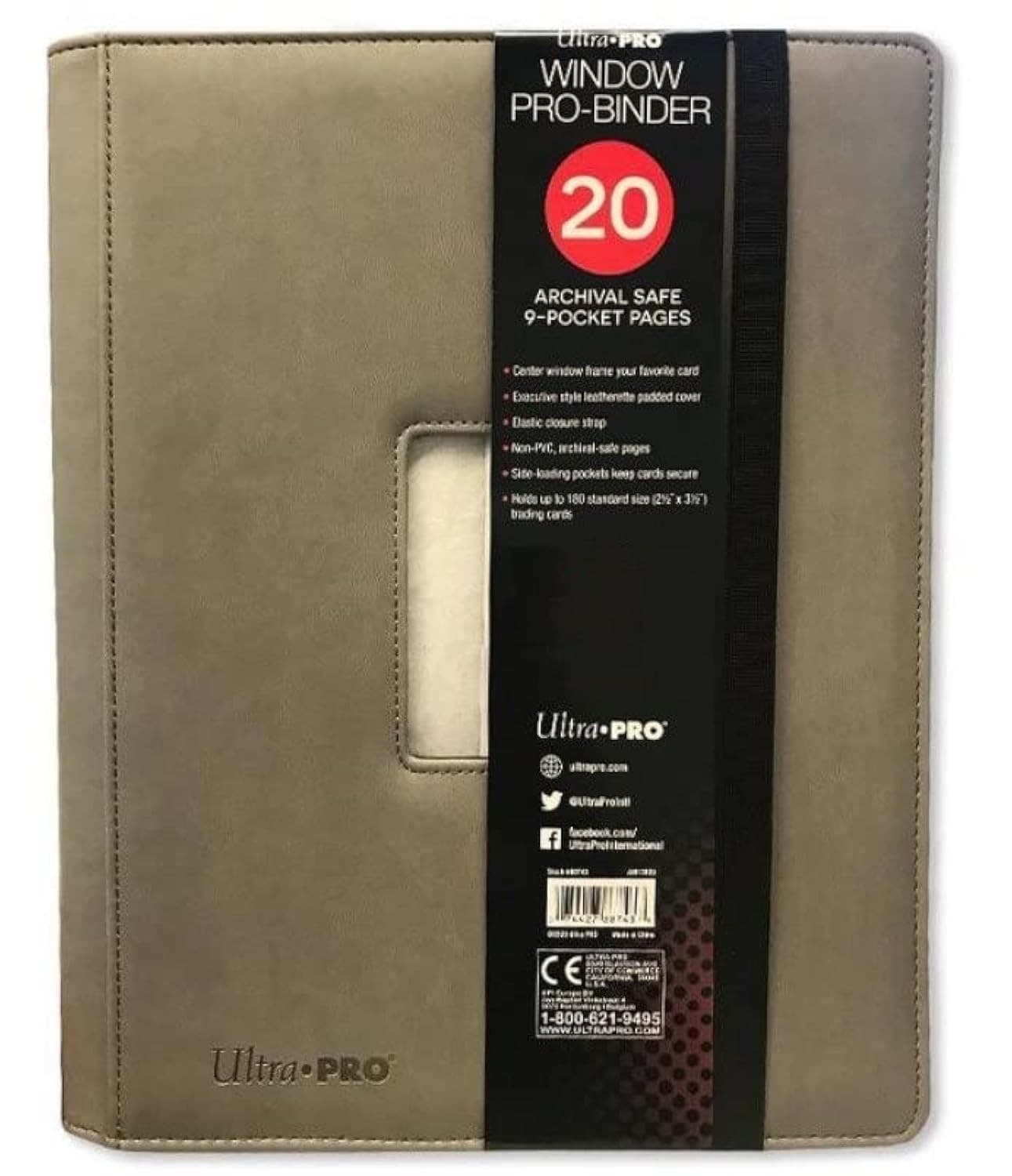 Ultra Pro Premium Pro-Binder Padded Leatherette 9-Pocket Album With Center Windo