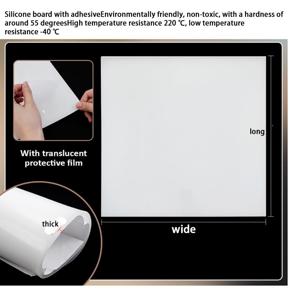 Square Silicone Rubber Pad High Temperature Insulation Mat Shock-absorbing Pad
