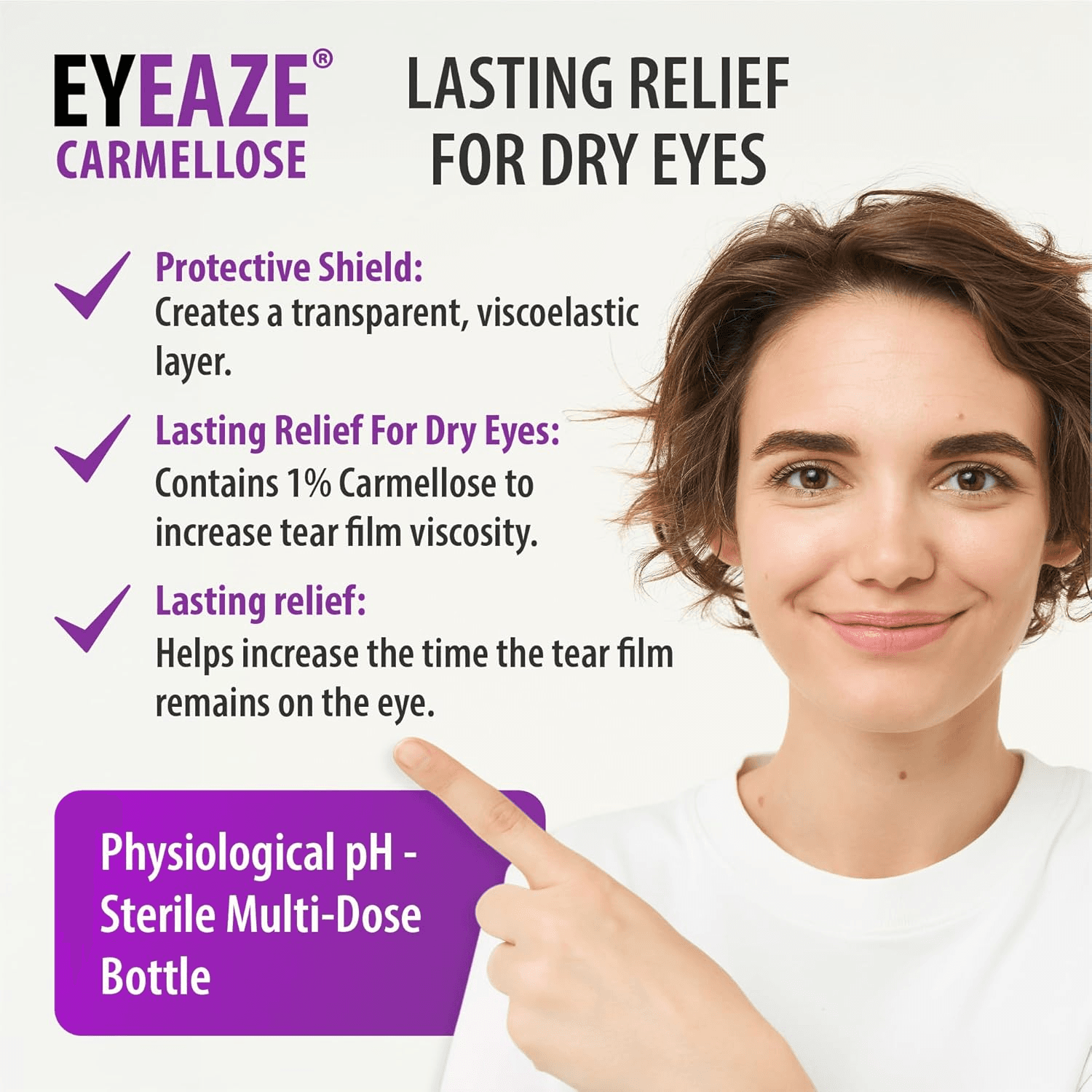 Carmellose Preservative Free Eye Drops - Soothing Moisture for Dry| Itchy or Irr view 2