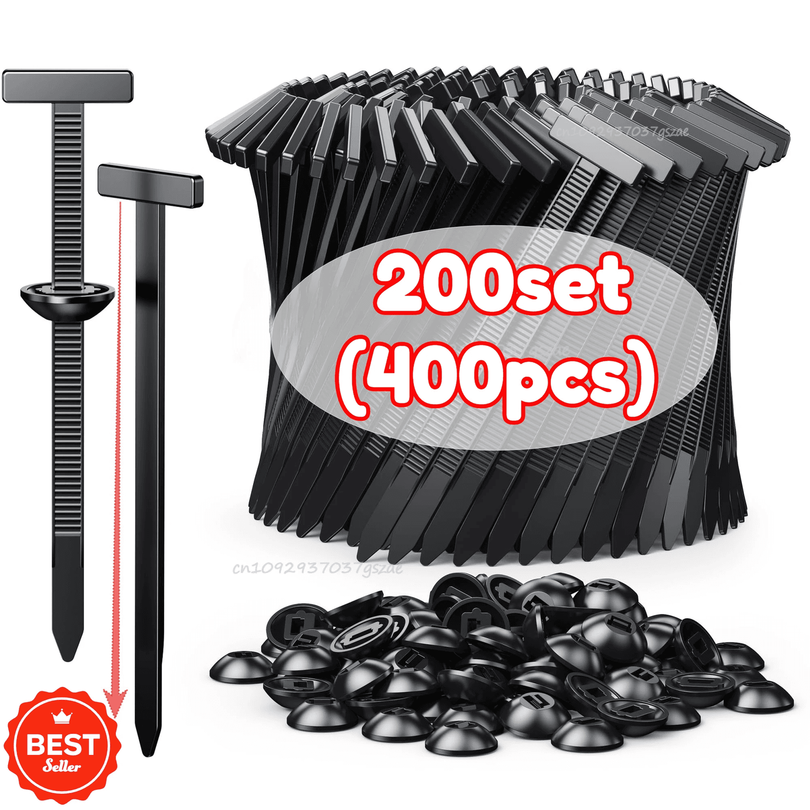 Nylon Cable Tie Buckle Fixed through the Core Nail Cable Tie Buckle Mudguard Fen