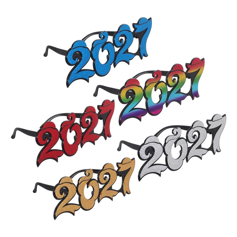 5pcs New Year Party Glasses - 2027 Themed Glasses Photo Booth Props - Novelty