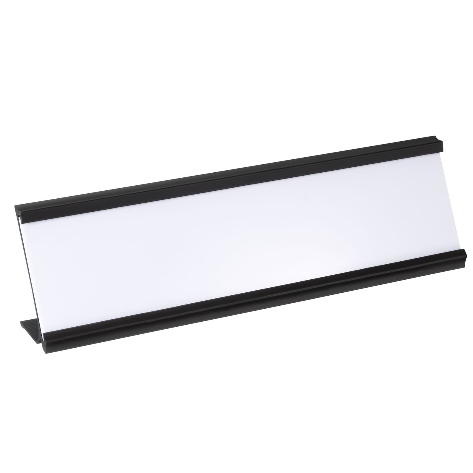2x7.8\" Aluminum Name Plate Holder| with White Blank Engraved Name Plate Black