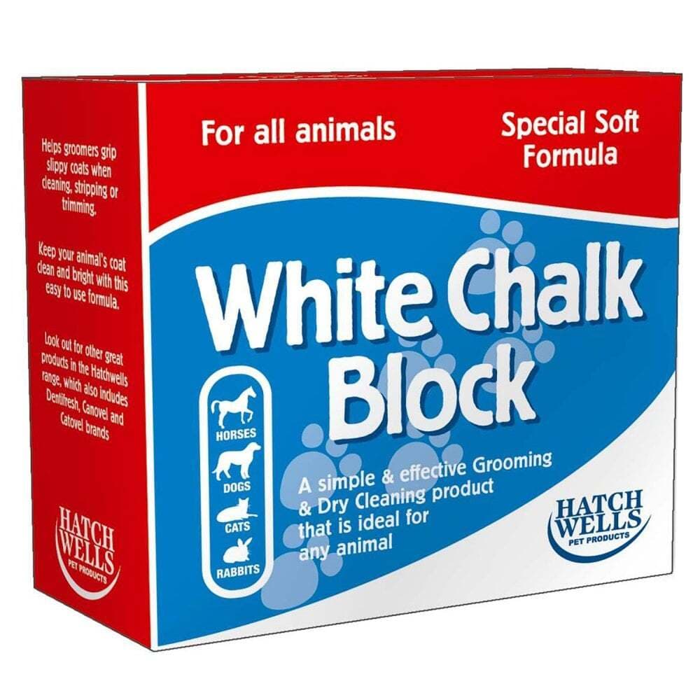 Hatchwells White Chalk Block: Animal and Pet Grooming/Dry Cleaning - Soft Formula