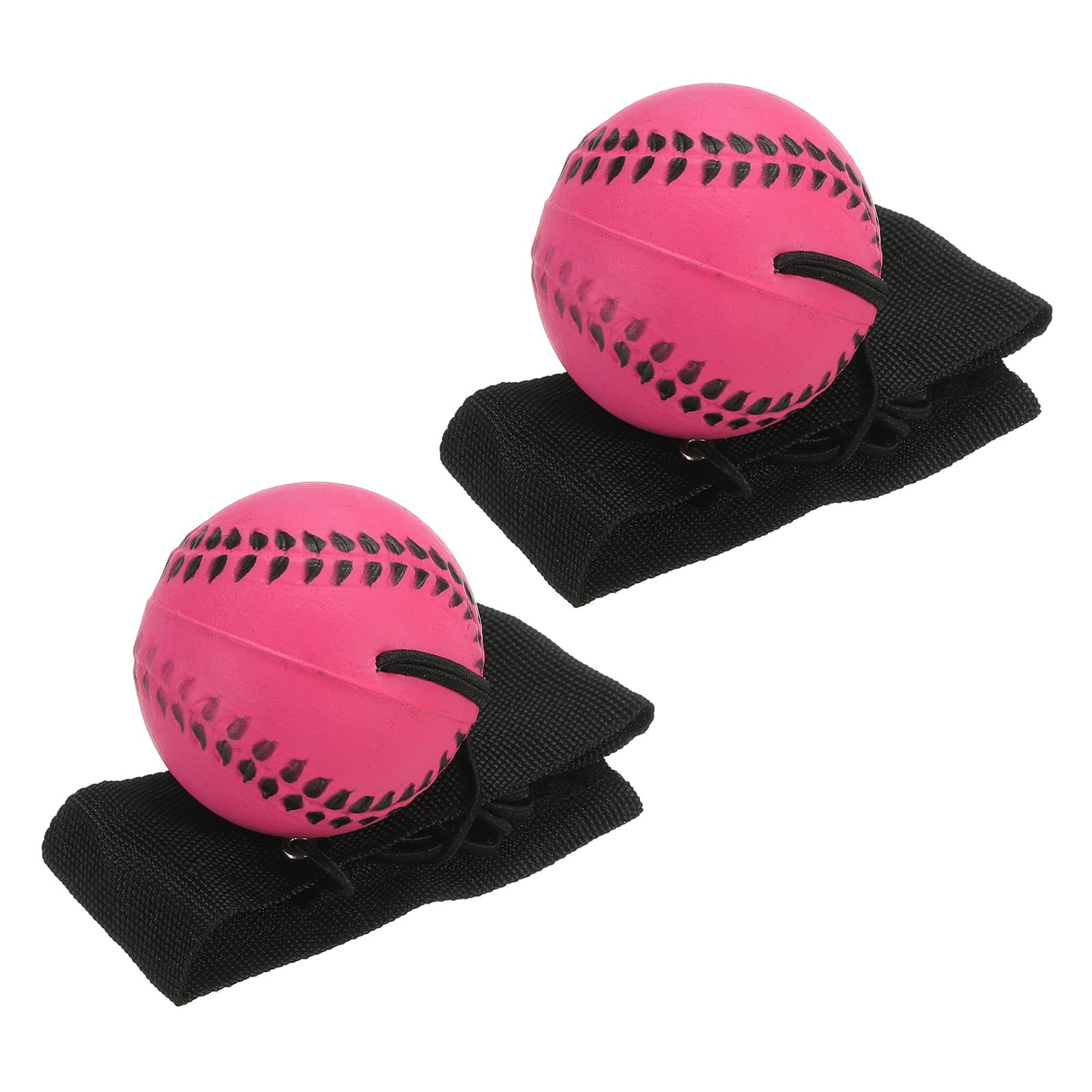 2Pcs 1.9 Inch Sports Wrist Ball| Baseball for Exercise| Fluorescent Rose Red