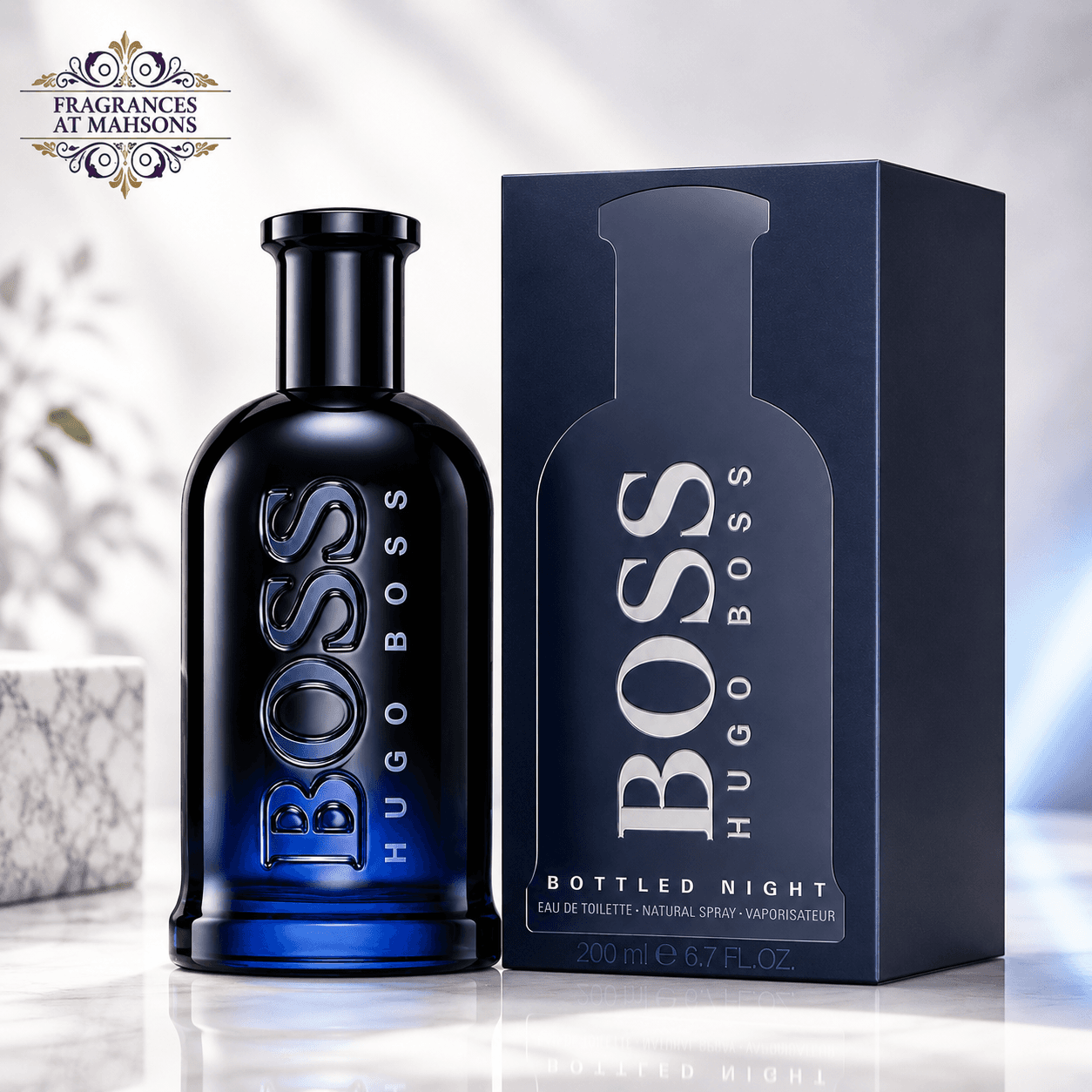 Hugo Boss Bottled Night Eau De Toilette 200ml Men's Perfume Spray New Sealed