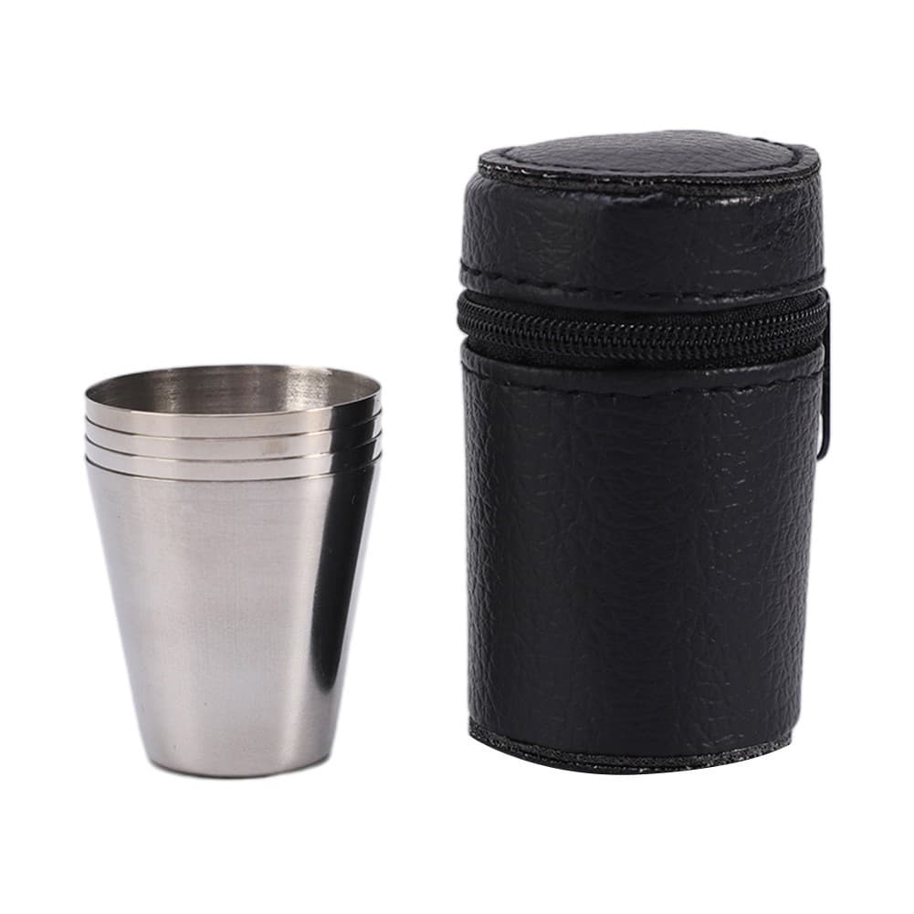 Stainless Steel Cup Outdoor Tableware 4pcs Stainless Steel Cup Practical