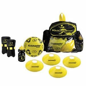 KICKMASTER BACKPACK TRAINING SET KIT NEW INCLUDES FOOTBALL SHIN PADS + MORE NEW