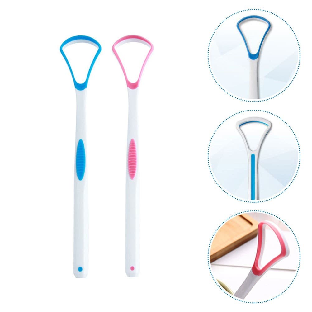 2pcs Oral Tongue Tongue Cleaners Brush Adult Tongue Brush