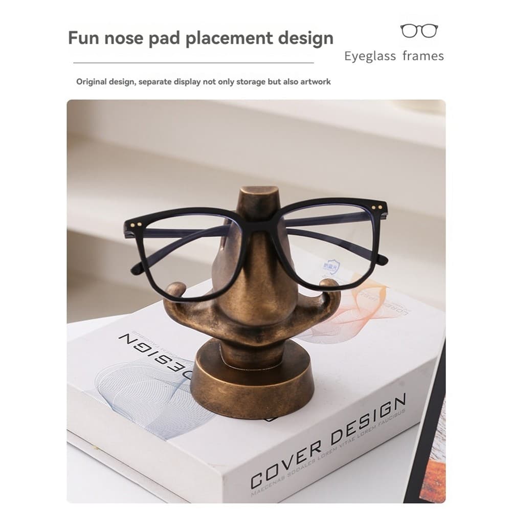 Eyeglasses Stand-Glasses Holder for Desk and Nightstand,Nose Holder for1711 view 2