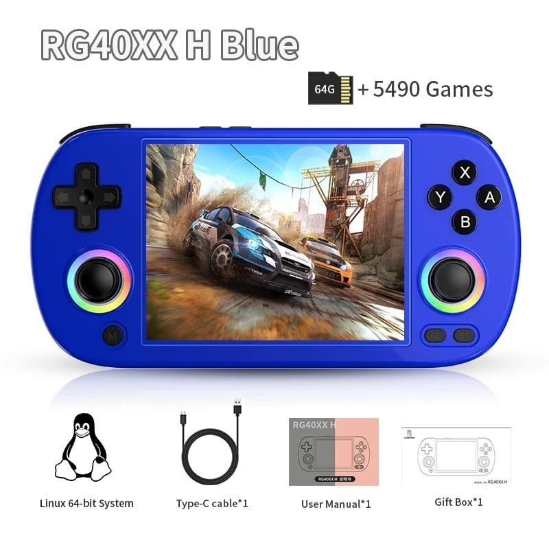 ANBERNIC RG40XX H Retro Handheld Game Console Linux 4 Inch 5000+ Games 64GB