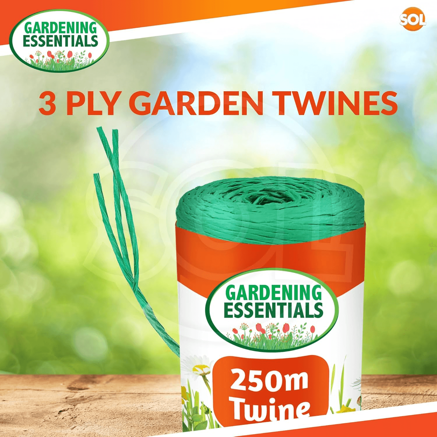 200M Garden Twine| Durable Polypropylene Garden Ties for Climbing Plants| Weathe view 2