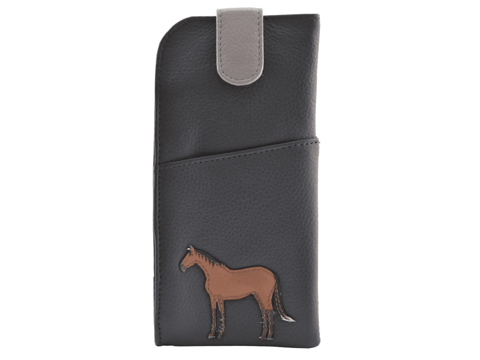 Horse Glasses case by Mala Leather soft leather wide tab top ladies equestrian