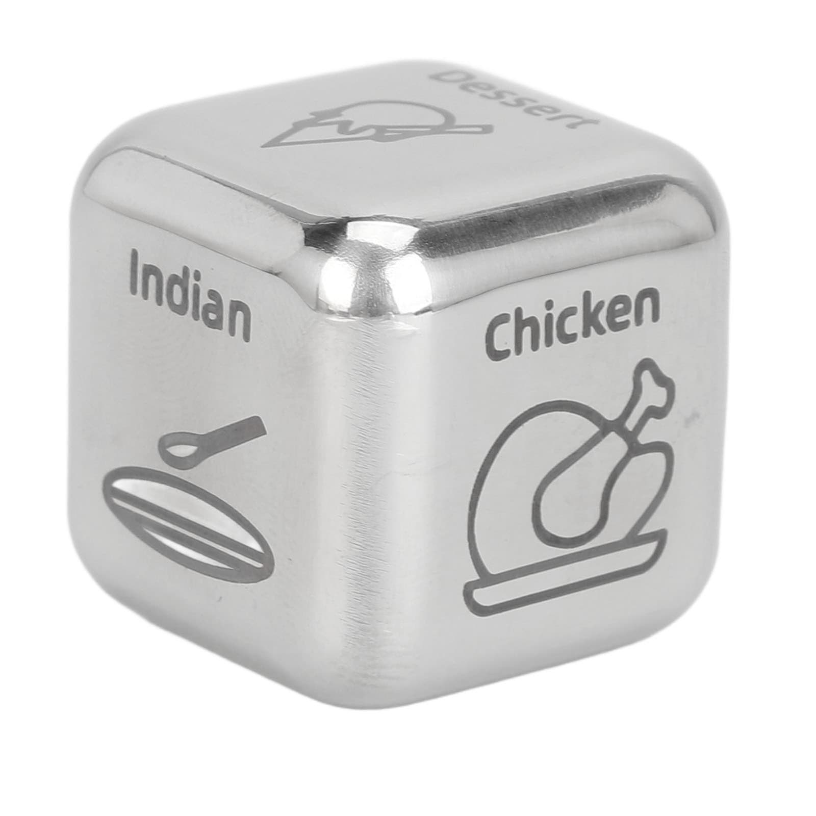 Dinner Dice Stainless Steel Small Food Decision Dice Decider For Valentine D TOU view 2