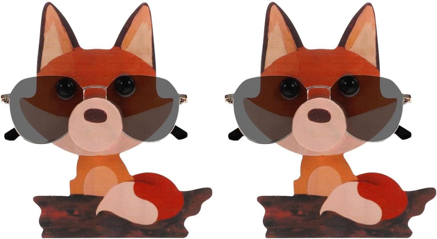 2 Pieces Of Fox-Shaped Glasses Frames| Creative Glasses Frames| Desktop Decorat