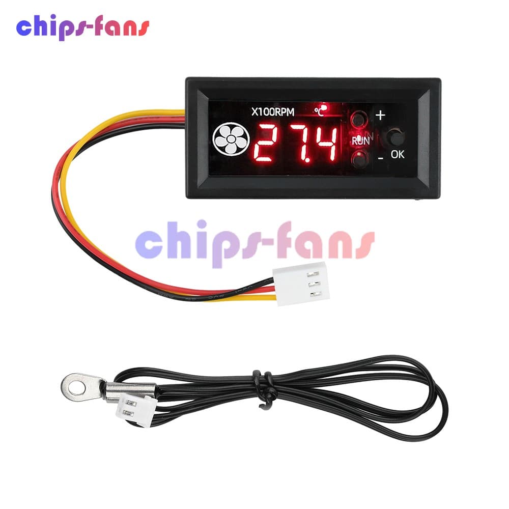 DC 12V 3A 4-wire PWM Fan Temperature Control Speed Controller Digital Display