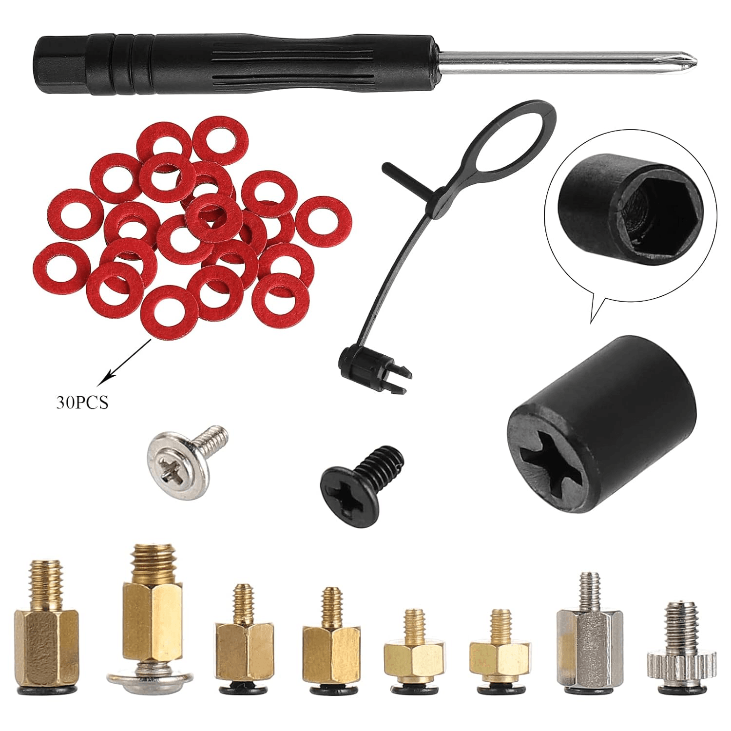 M.2 SSD Mounting Screws Kit | NVMe Standoff and Screw Set view 2