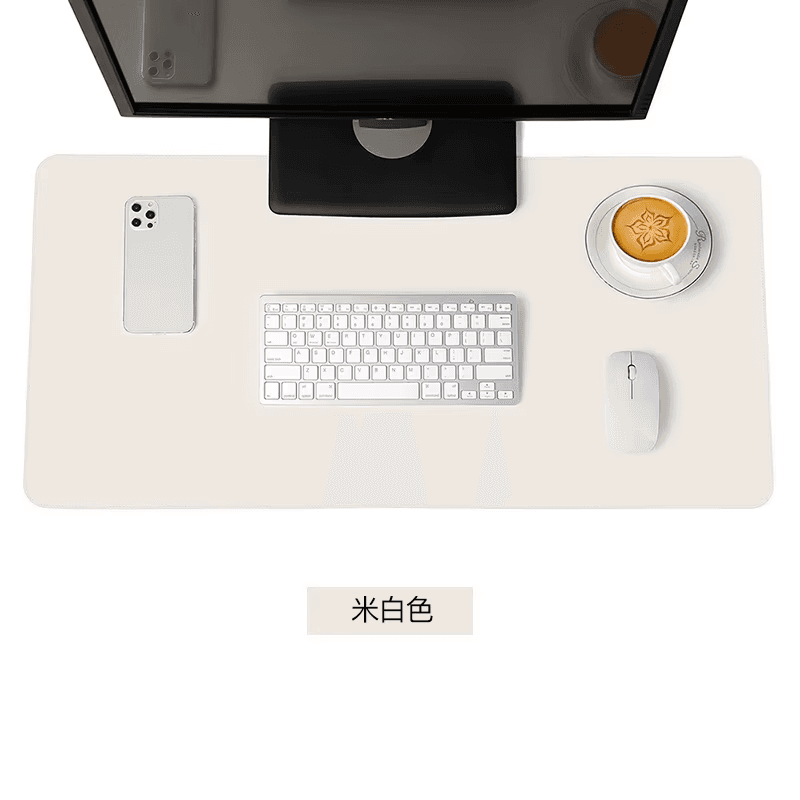 White Waterproof PU Suede Gaming Mouse Pad Non-Slip Large Desk Mat UK