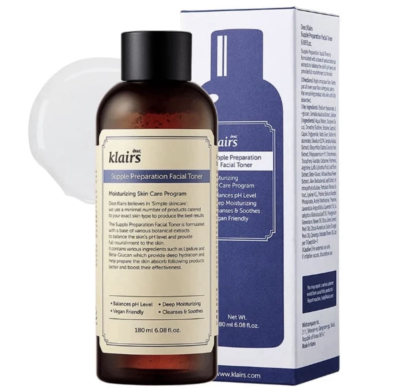 DearKlairs Supple Preparation Facial Toner 180ml - Hydrating and Soothing Care