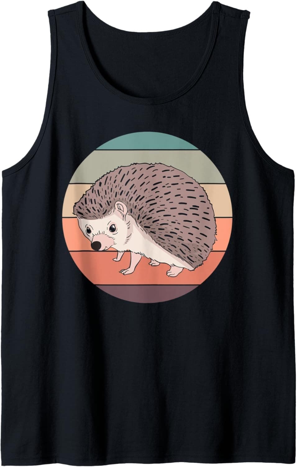 Cute Wildlife Animal Wild Nature Forest Retro Hedgehog Tank Top