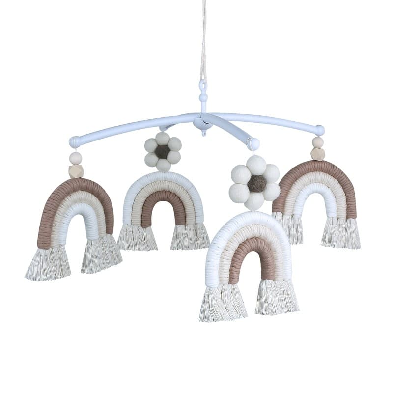 Baby Wind Chime Pendant Rainbow Macrame Hanging Pendant Musical Hanging Toys