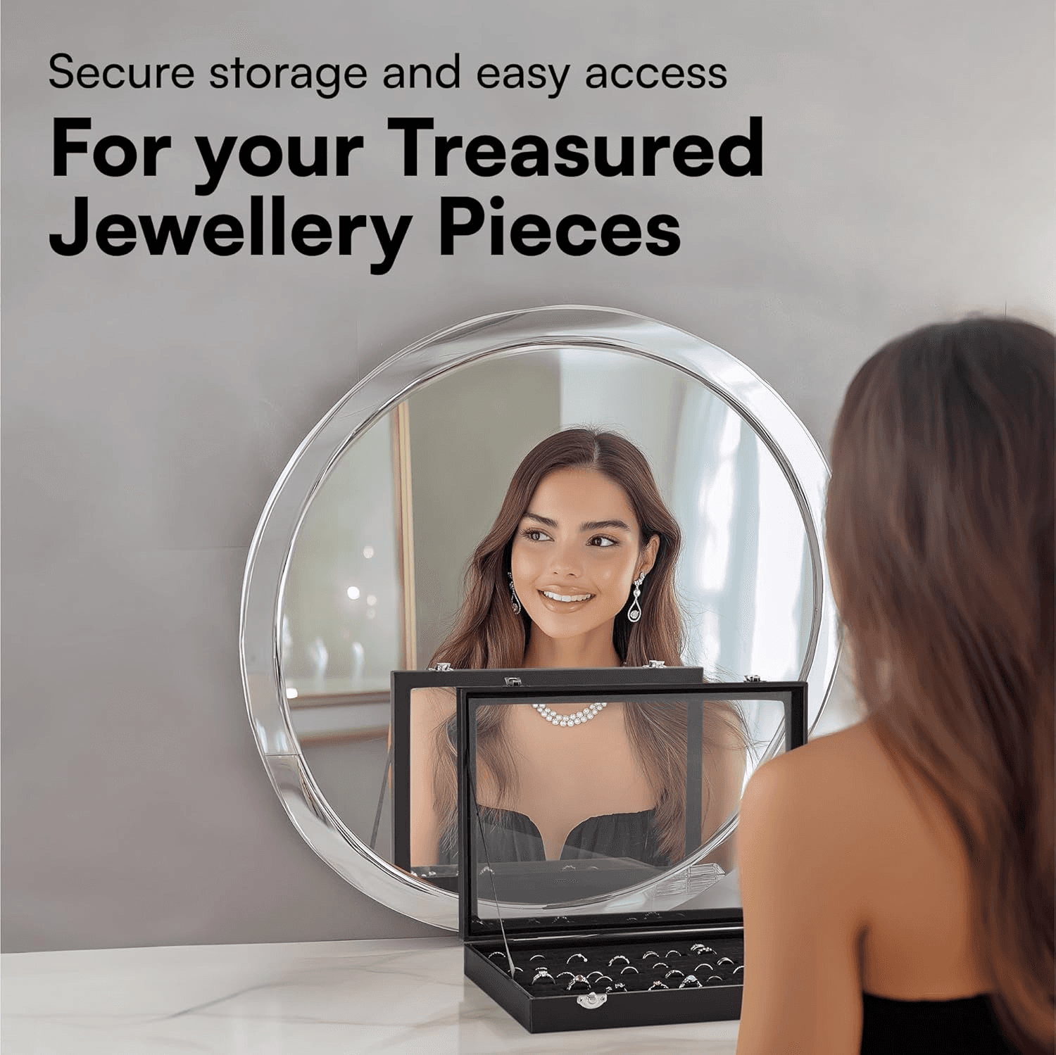 H&S Ring Box - Ring and Earring Storage Organiser - Bulk Ring Holder Jewellery B view 2