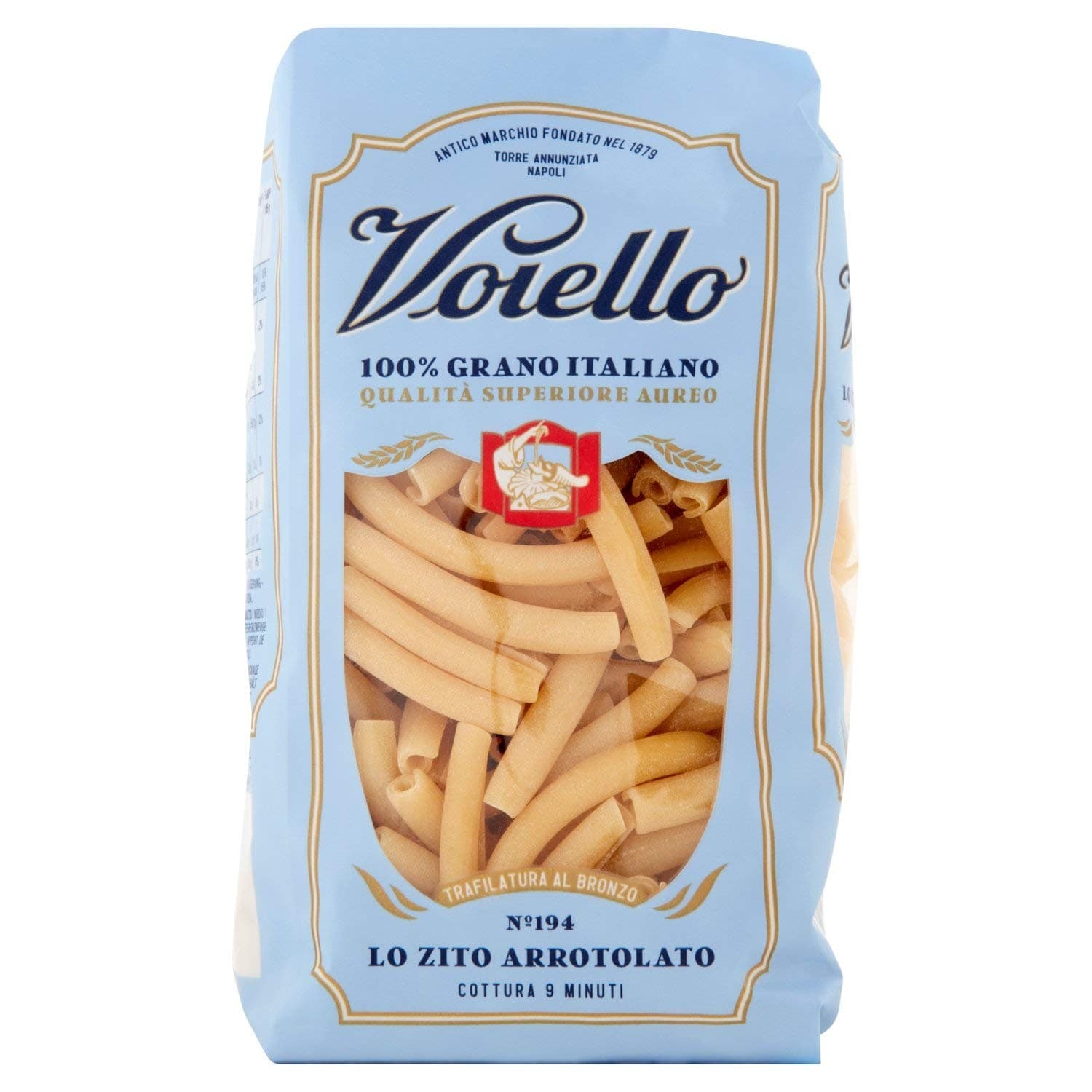 Voiello No. 194 Rolled Ziti Paste 500g - 100% Italian Aureo Grain Pasta