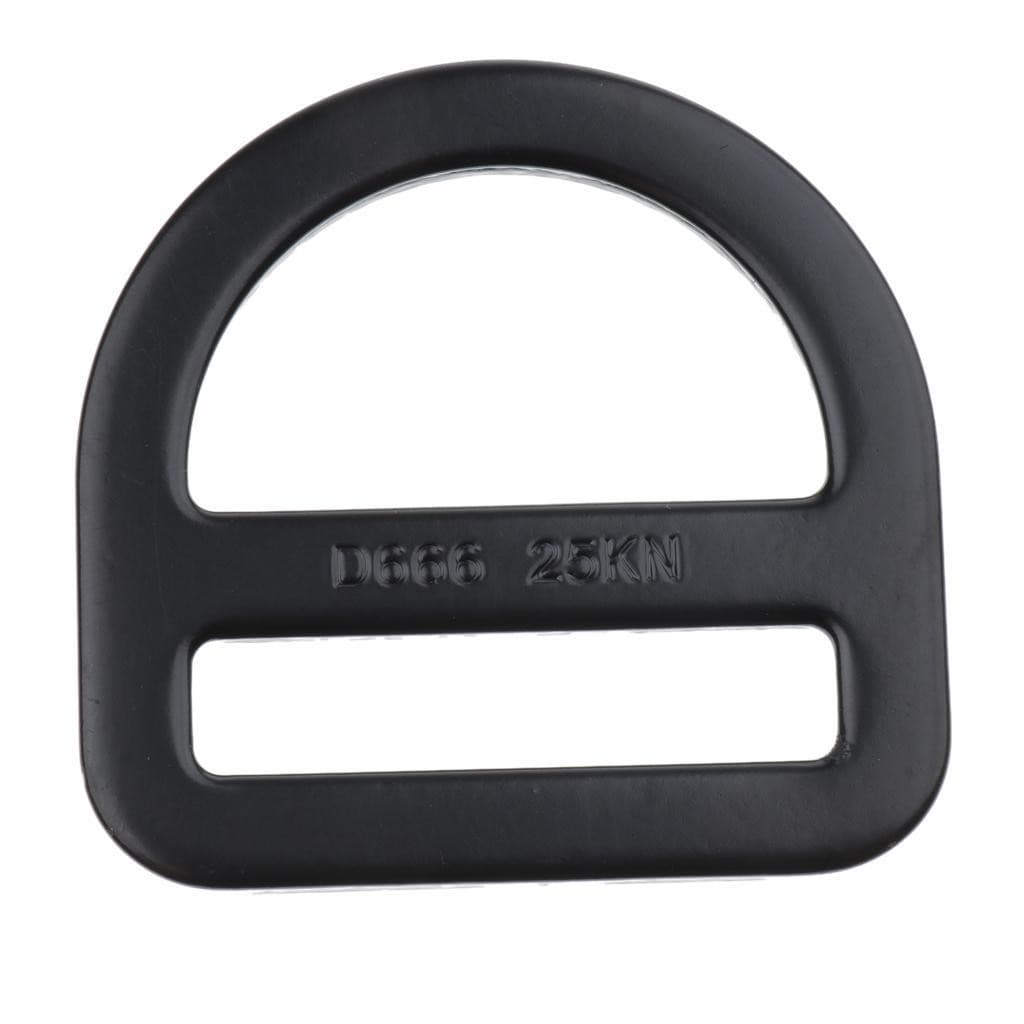 Black Carbon Climbing Harness Buckle Slotted D