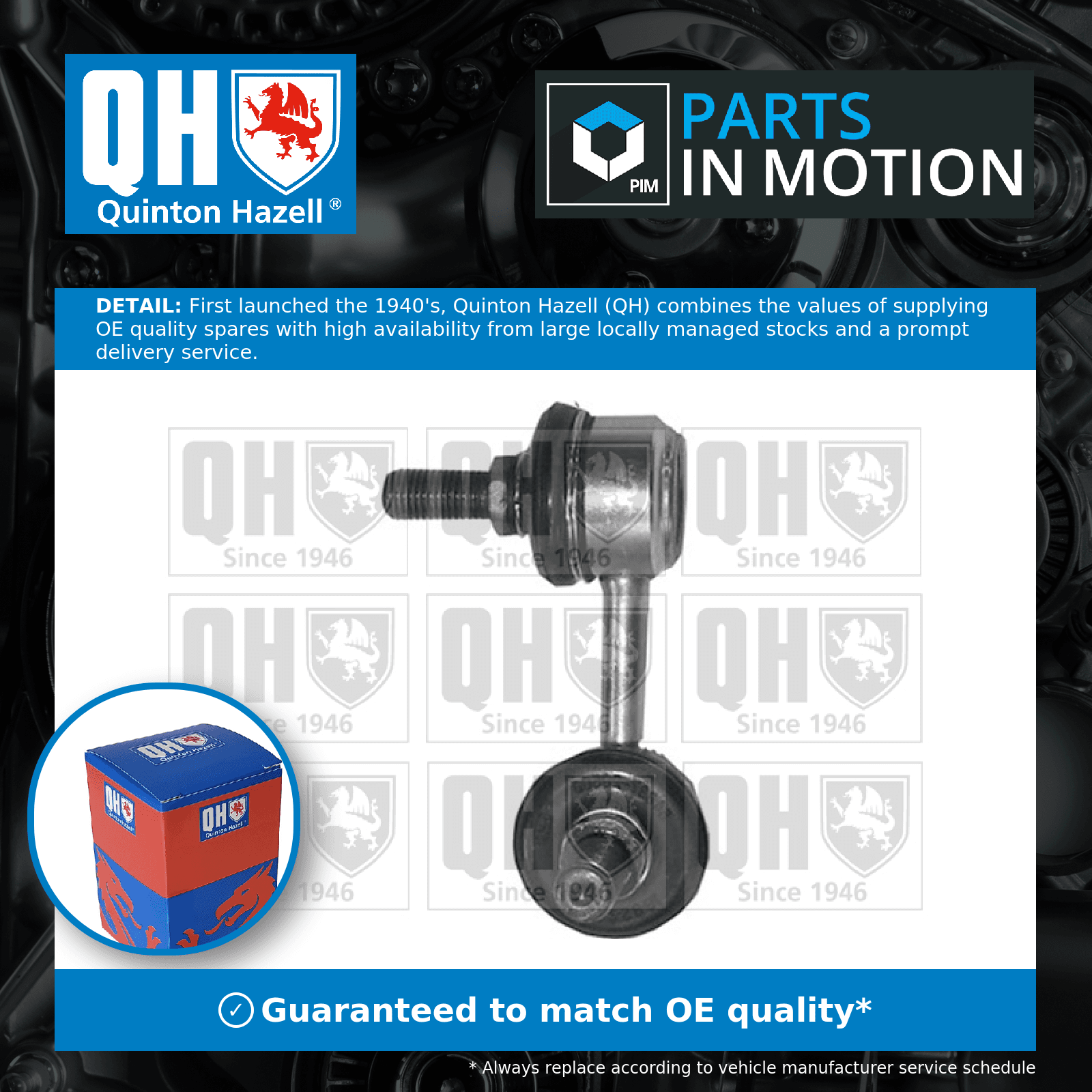 Anti Roll Bar Link Front Right QLS3287S Quinton Hazell Stabiliser Drop Link New