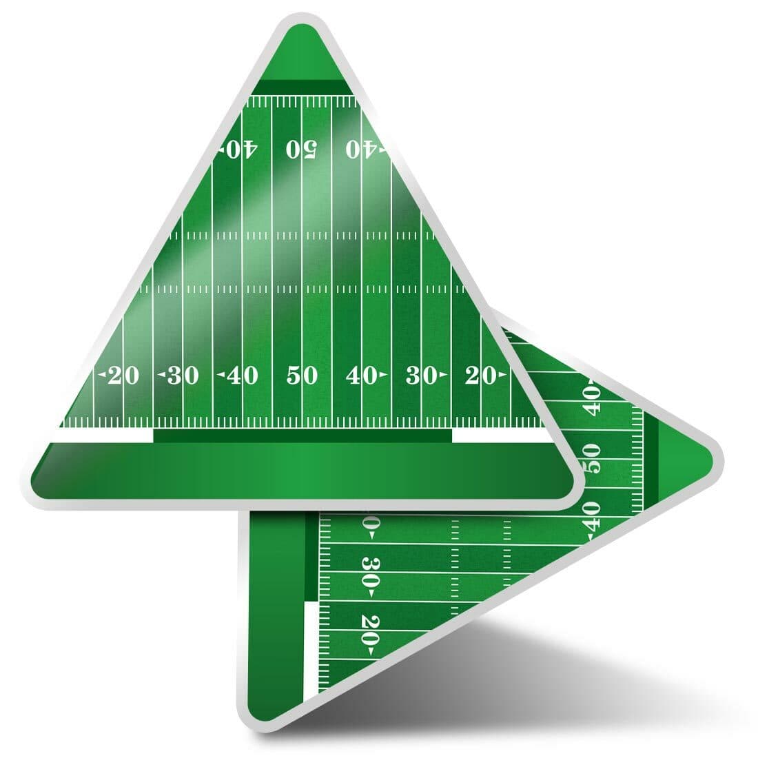 2 x Triangle Stickers  7.5cm - American Football Pitch America Sports  #8135