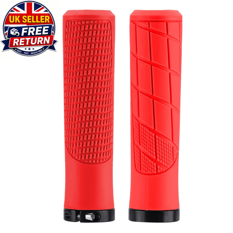 Bike Grips Rubber Mountain Bike Handlebar Cover Cuffs Shock Absorber anti Slip B