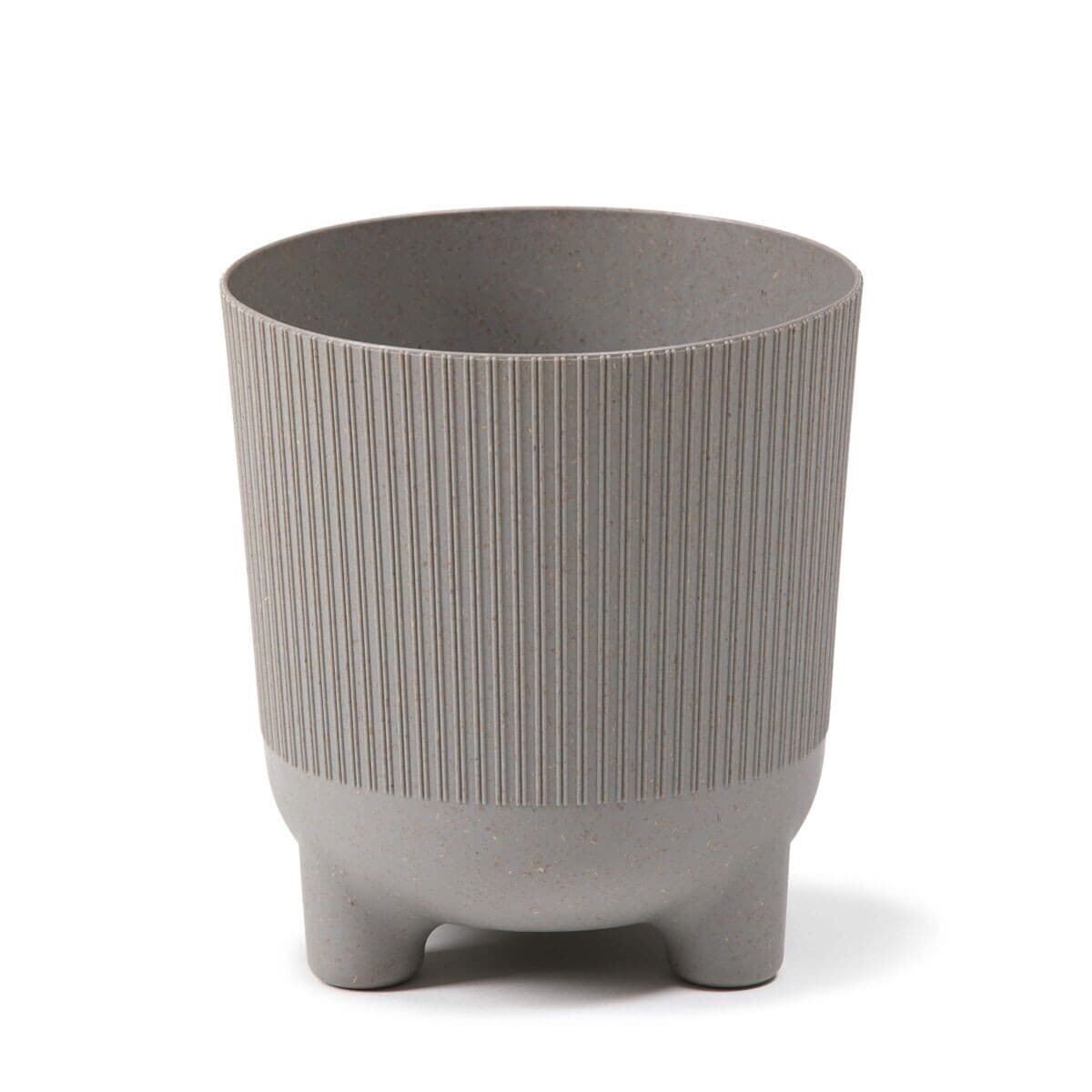 16cm Grey Oslonka ECO Wood Jumper Aria Pot Indoor and Outdoor Use