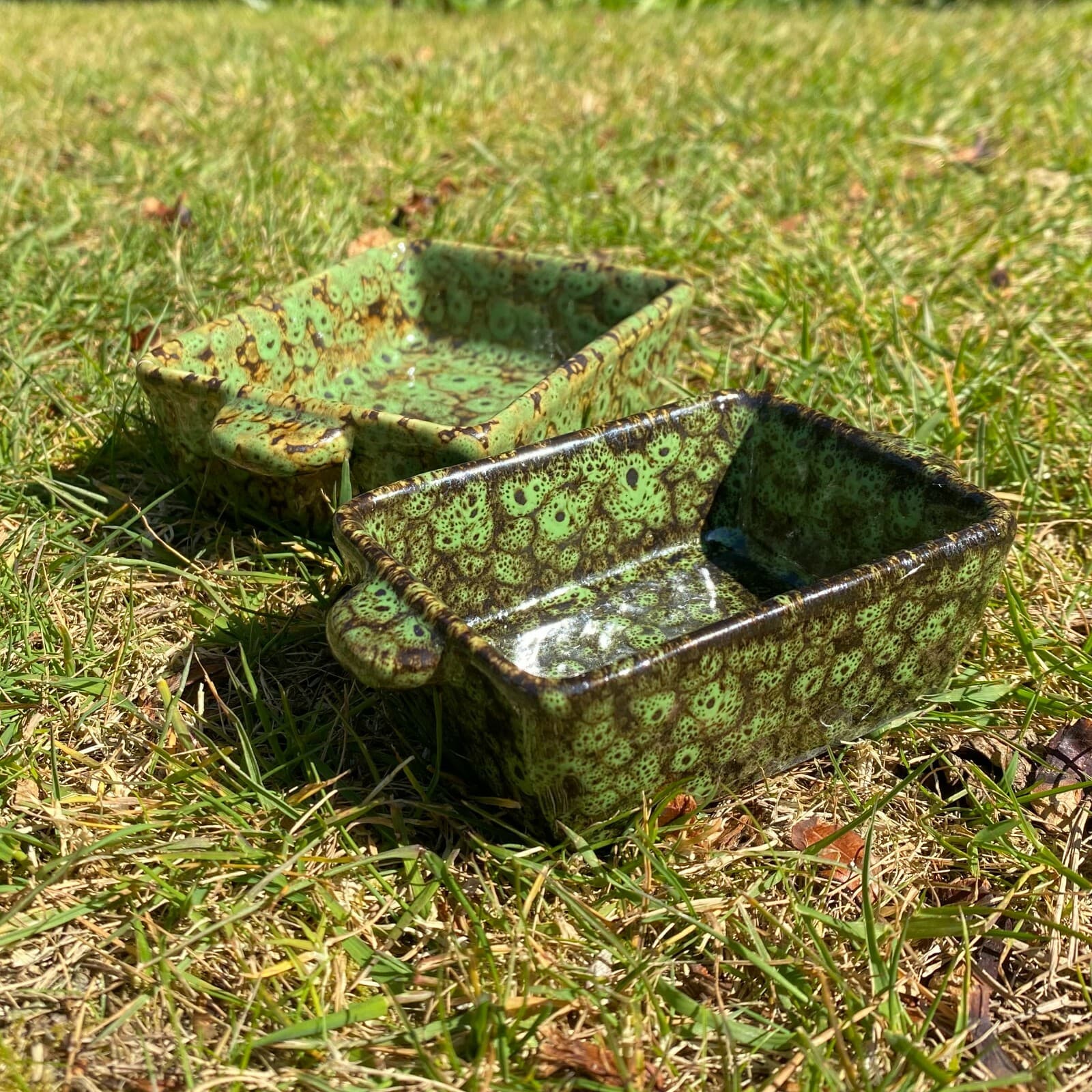 Ceramic Hedgehog Food and Water Bowl Dish Set Feeding Hibernation Kit view 2