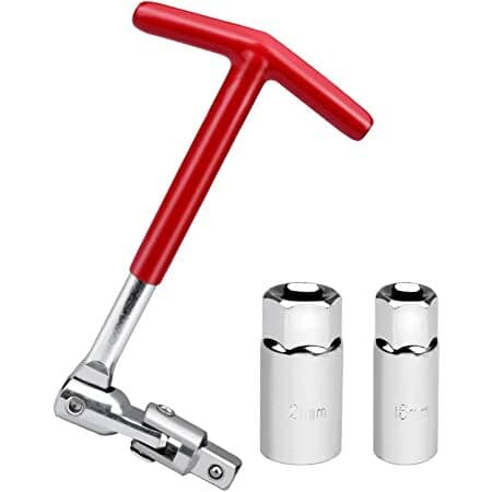 4PC Red T Bar Spark Plug Wrench Set Removal Tool 16mm 18mm 21mm view 2