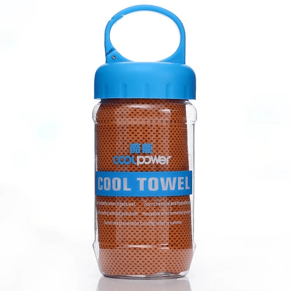 Cooling Towel with Portable Bottle| Quick-Dry Sports Ice Towel for Gym and Outdoor