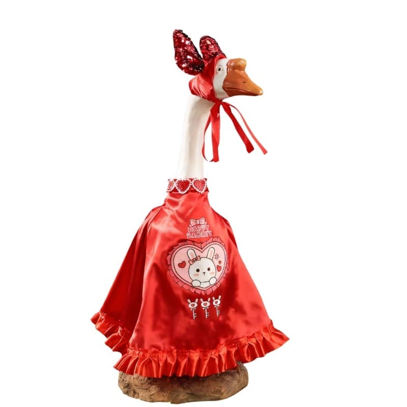 Easter Porch Geese Rabbit Outfit Set Polyester Clothes For Holiday Decoration