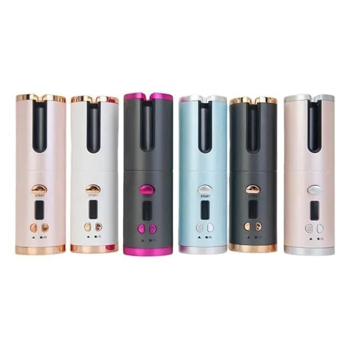 Rechargeable Cordless Automatic Hair Curler Curling Iron with LCD Display