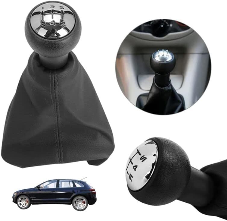 Shifter Knob 5-Speed Bellows Compatible with/for Peugeot 207 307 308 black