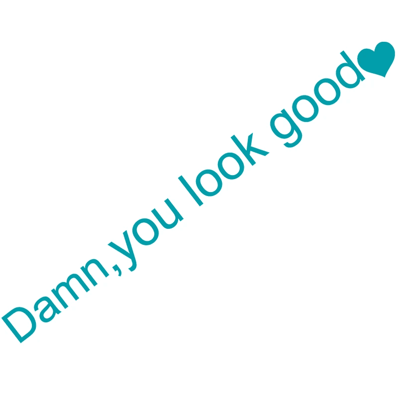 The Text Car Stickers Dann You Look Good Interior Decoration Rear View Mirror F