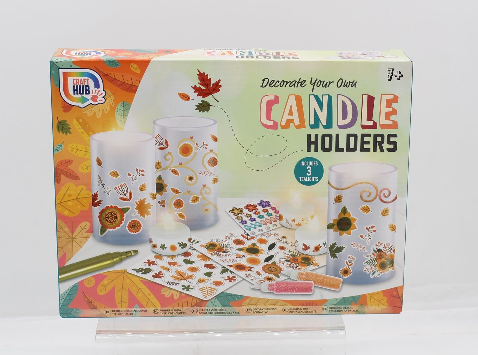 Kids Decorate Your Own Candle Holders Crafts Tealight Create Xmas Gift